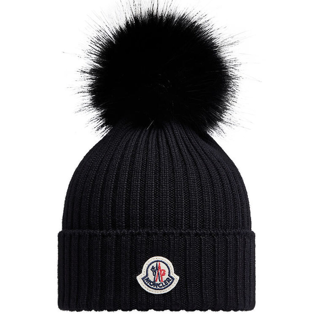 Moncler Hue - Strik - Uld - Navy m. Kvast