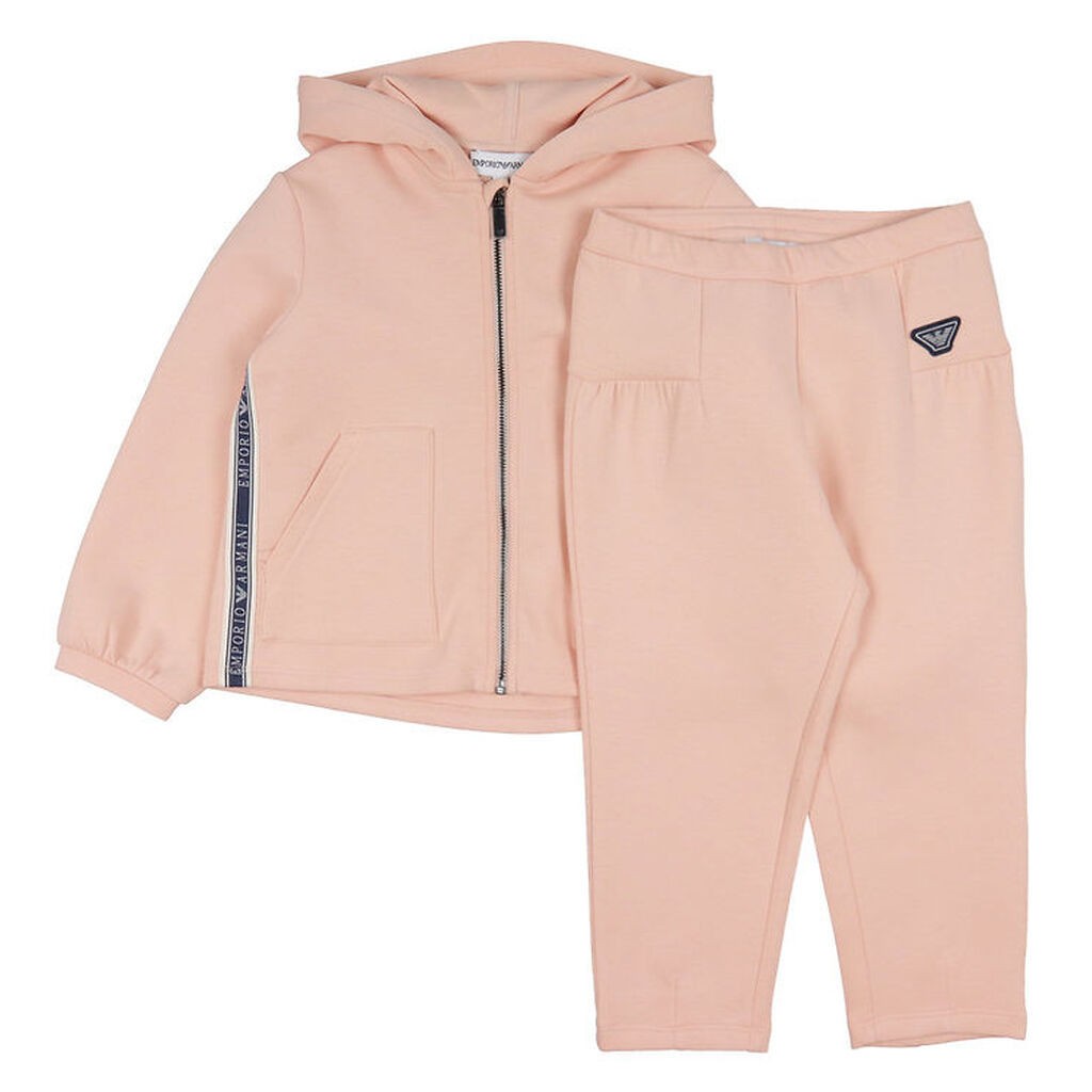 Emporio Armani Cardigan/Bukser - Rosa m. Logostribe