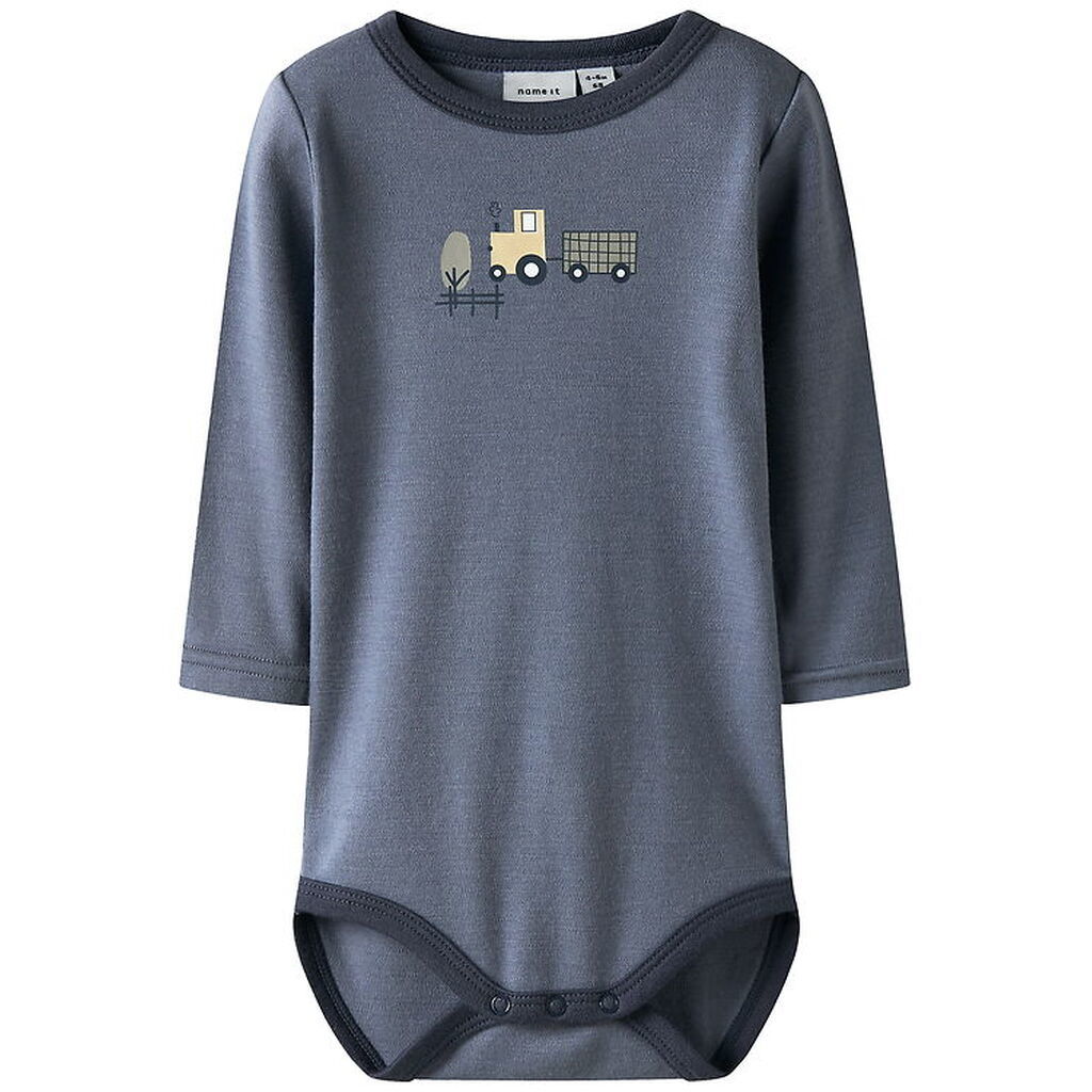 Name It Body l/æ - Uld - NbmWillit - Folkstone Gray/TRACTOR