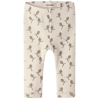 Lil Atelier Leggings - NbfGayo - Slim - Turtledove/ARTICHOKE