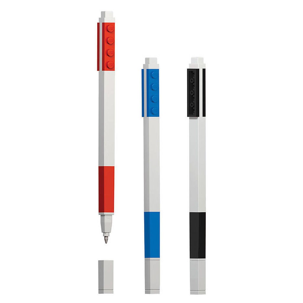 LEGOÂ® Stationery Gel Pens - 3-pak - Rød/Blå/Sort