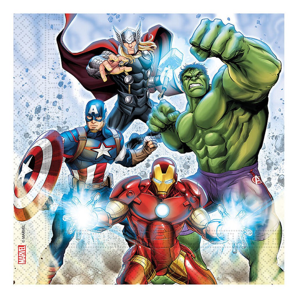 Decorata Party Servietter - 20-pak - 33x33 cm - Avengers Infinit
