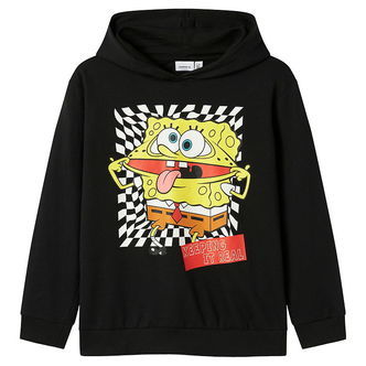 Name It Hættetrøje - NkmJohano - Svampebob - Sort