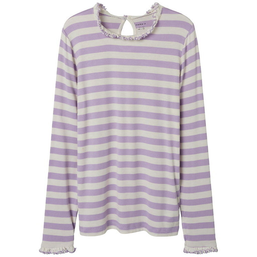 Name It Bluse - NkfPrakula - Lavendula/Bright White