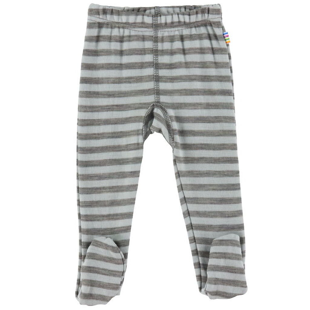 Joha Leggings m. Fødder - Uld - Grå/Mynte