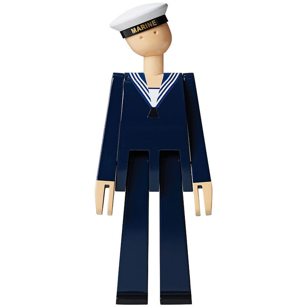 Kay Bojesen Træfigur - Marine - 20,5 cm - Mørk Blå/Hvid