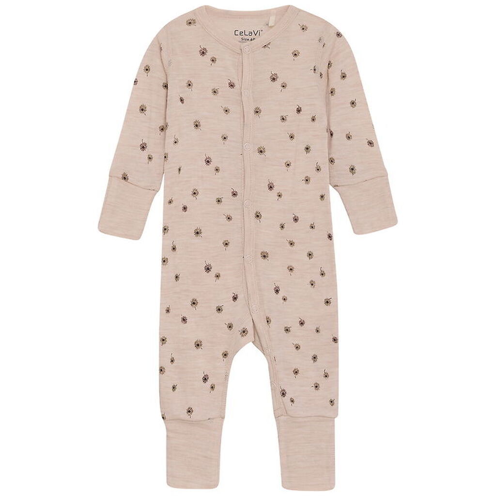 CeLaVi Heldragt - Uld - Rose Dust m. Blomster