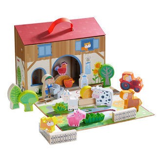 HABA Play World Legetøj - 23 Dele - Gård