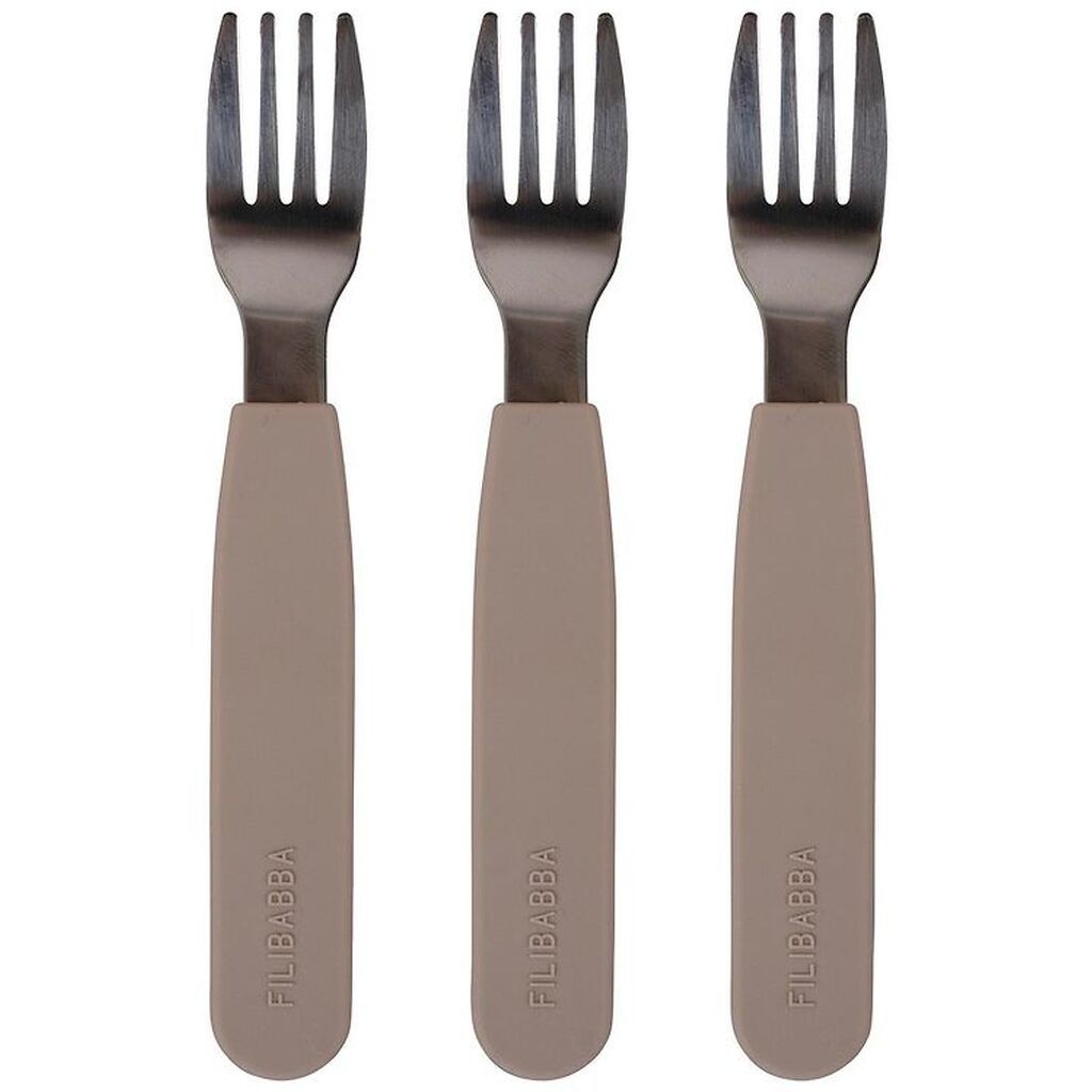 Filibabba Silikone Gafler - 3-Pak - Warm Grey