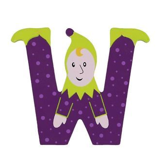 Petit Jour Paris Alfe Bogstav - W - Mørkelilla