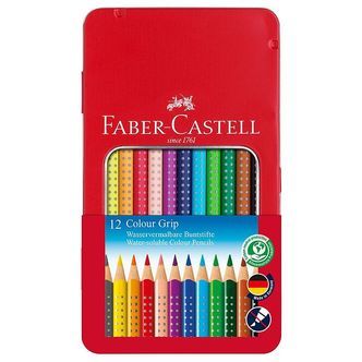 Faber-Castell Farveblyanter - Grip - Akvarel - 12 stk - Multi