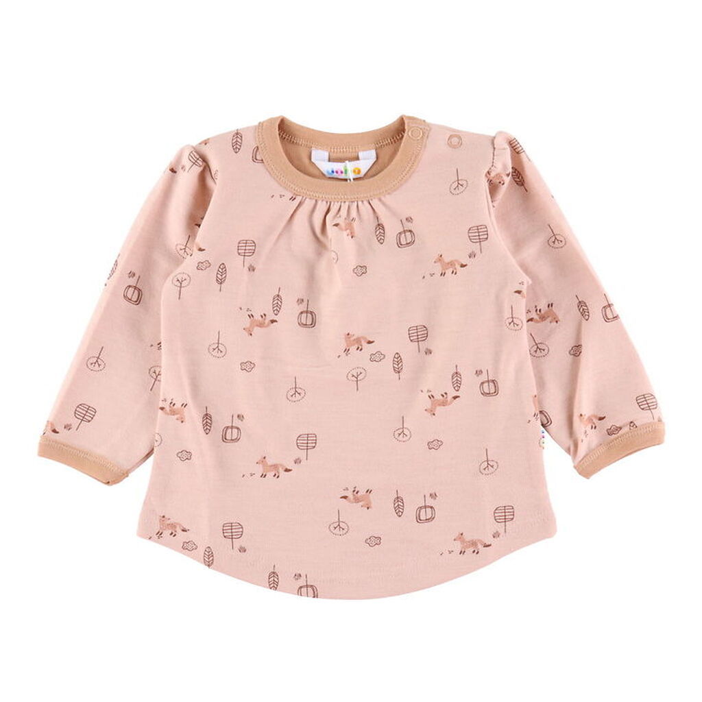 Joha Bluse - Uld/Bomuld - Fersken