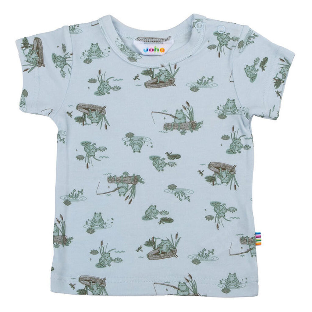 Joha T-shirt - Viskose/Bambus - Lyseblå m. Frøer