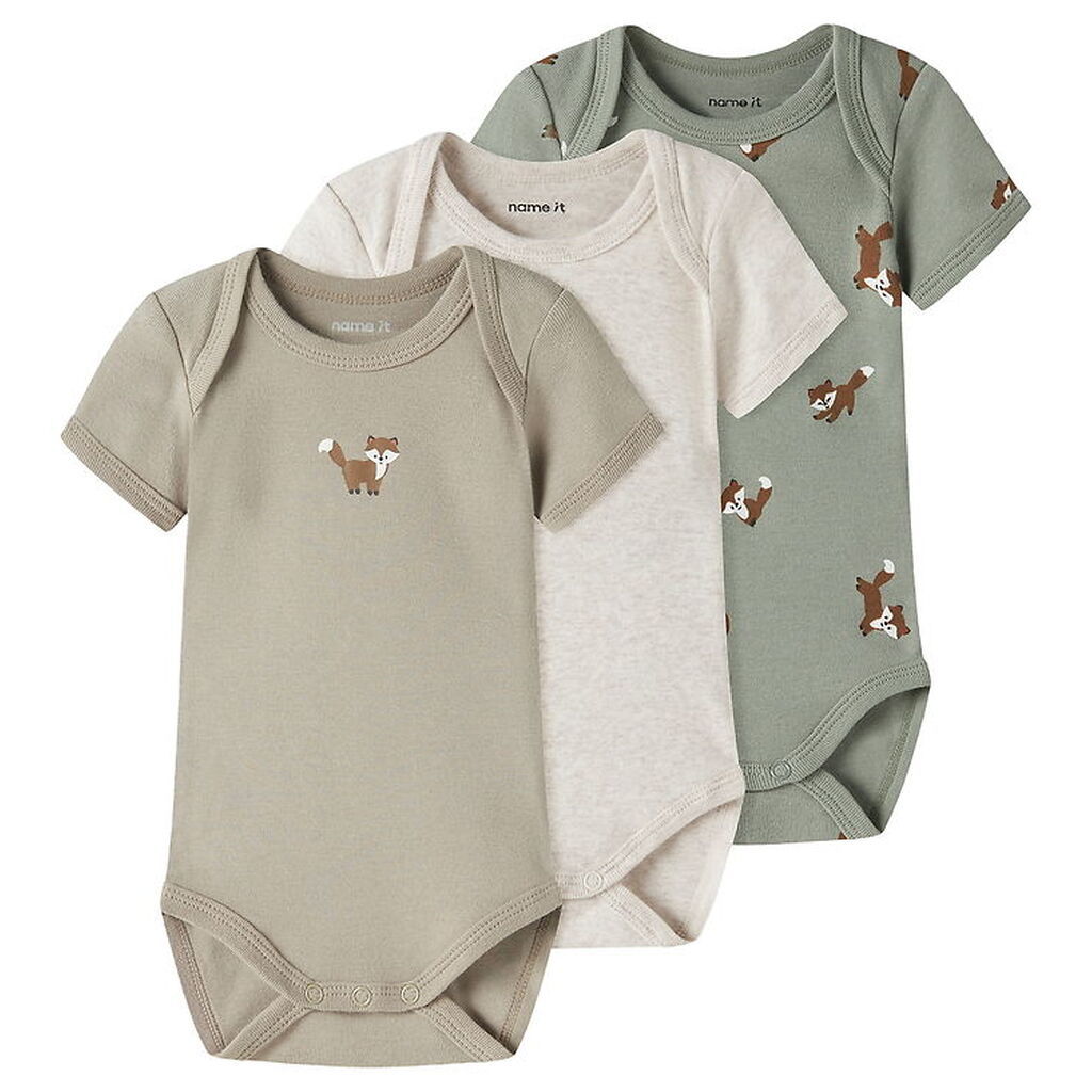 Name It Body l/æ - Noos - NbmBody - 3-pak - Shadow/W/Aluminum