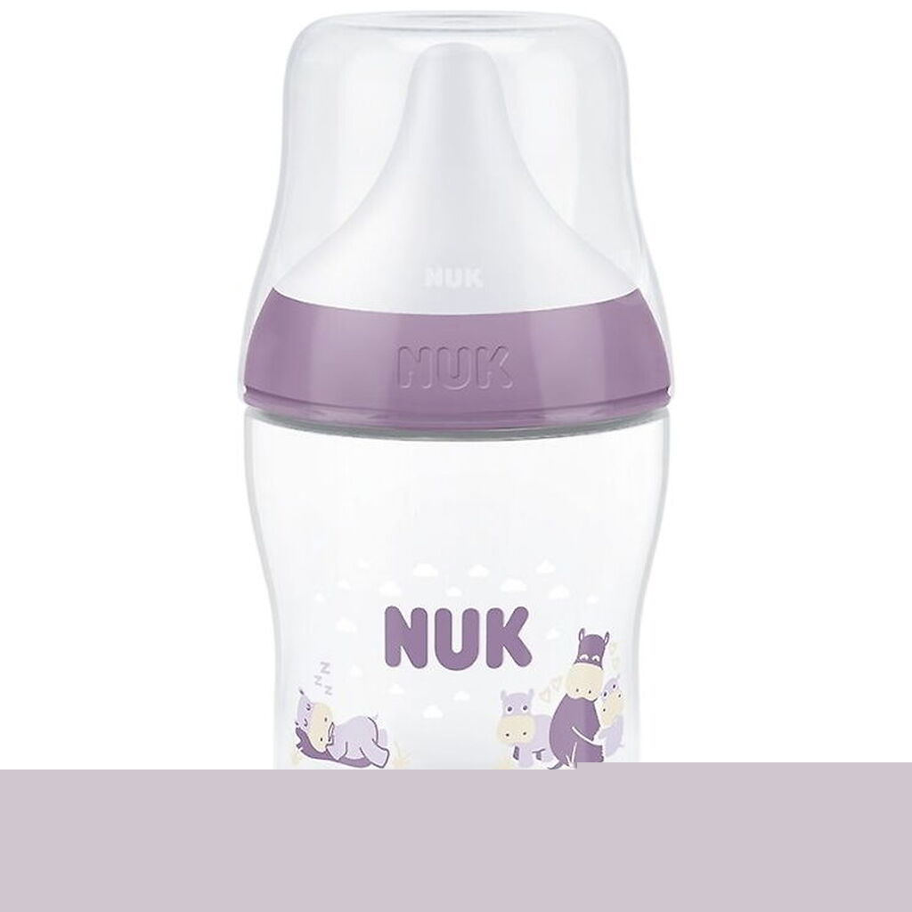 Nuk Sutteflaske - Perfect Match - 150 ml - Hippo - Lilla