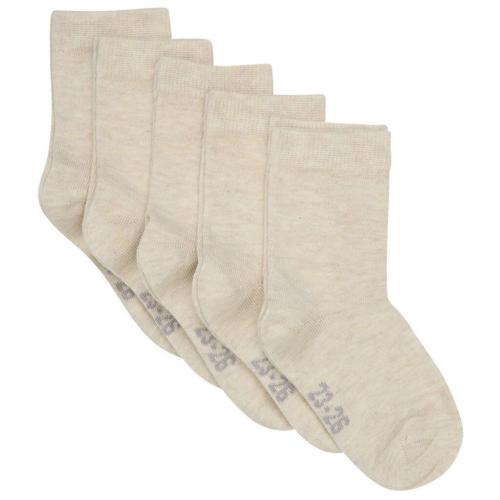 Minymo Strømper - 5-pak - Sand Melange