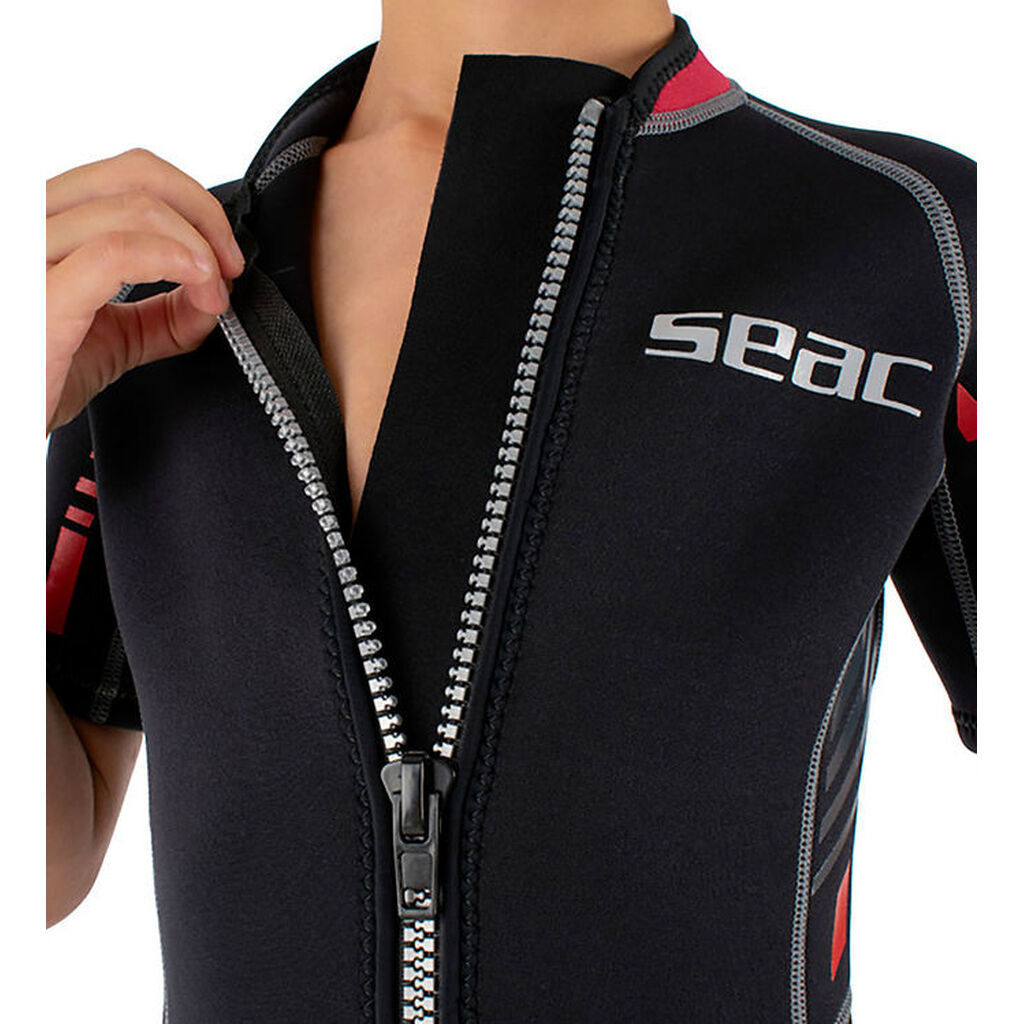 Seac Våddragt - Trendy Shorty Kid - 2,5 mm - Sort/Rød