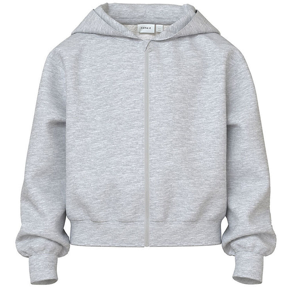 Name It Cardigan m. Hætte - Noos - NkfMillie - Light Grey Melang