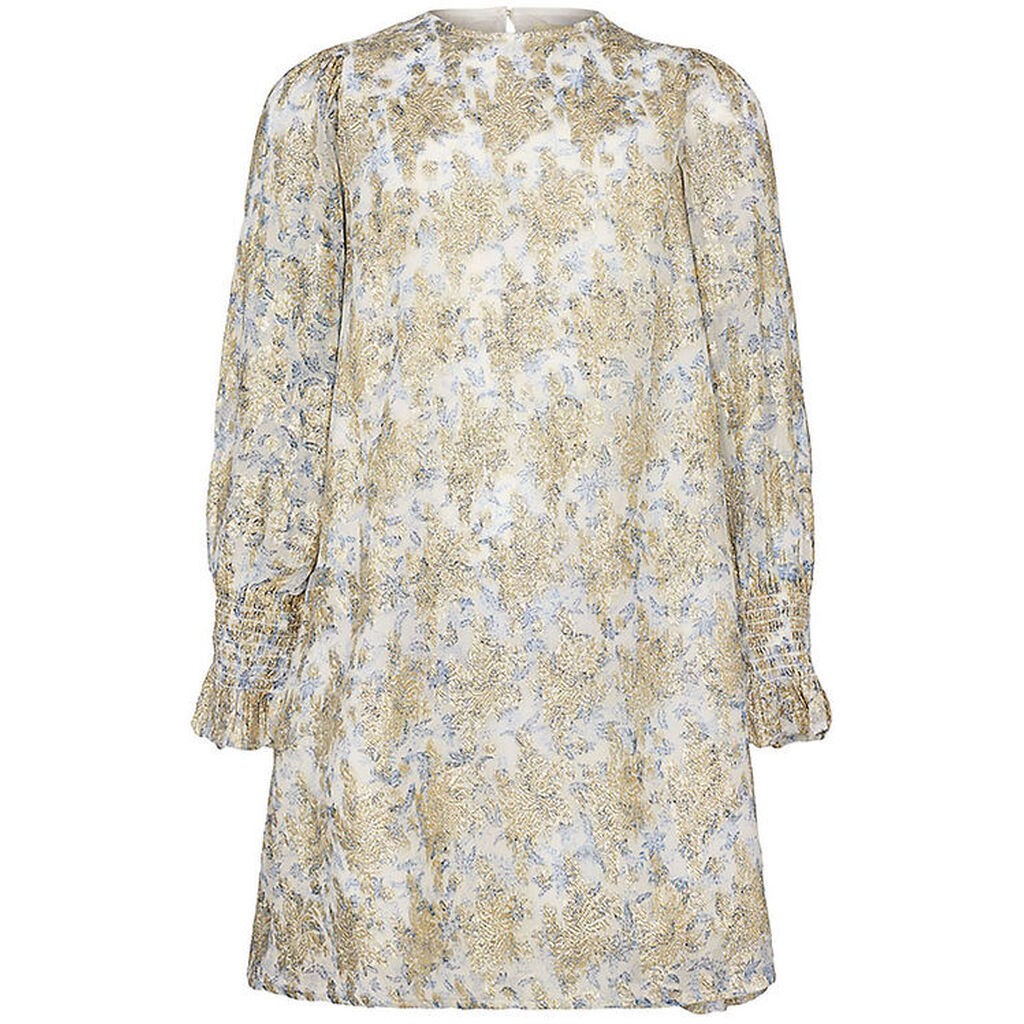 Sofie Schnoor Girls Kjole - Hvid/Lyseblå m. Guld