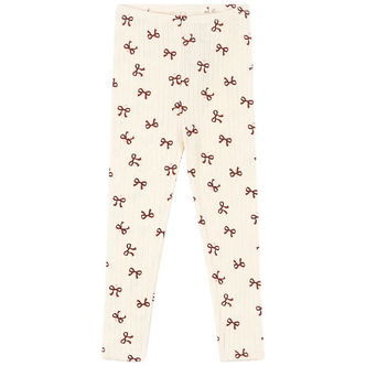Konges Sløjd Leggings - Minnie - Bow Rouge m. Hulmønster