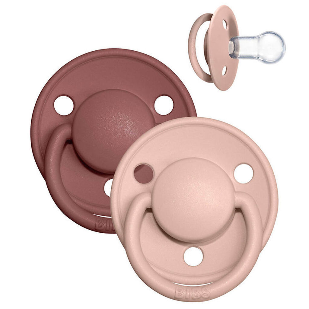 BIBS De Lux Sutter - 2-pak - Rund - Woodchuck/Blush