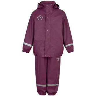 Color Kids Regntøj m. Seler - PU - Plum Caspia