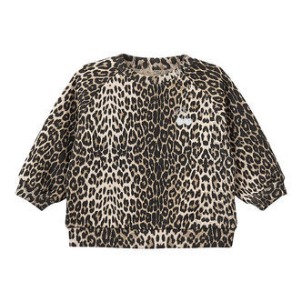 Sofie Schnoor Sweatshirt - Elissb - Light Brown Leopard m. Sølv
