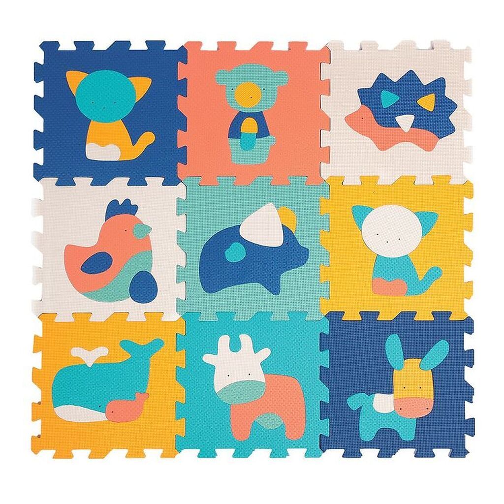 Ludi Skumgulv - Med Dyr - 9 stk. - Multi