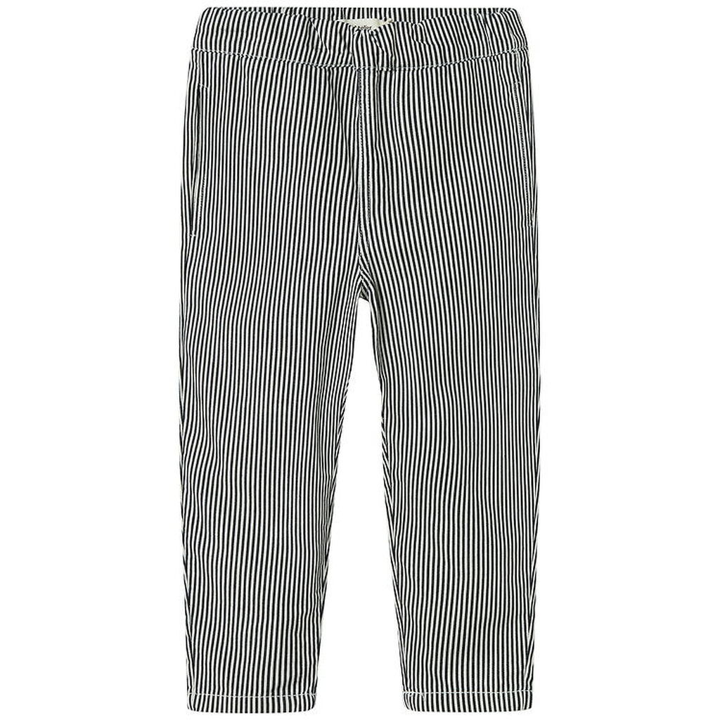 Lil' Atelier Bukser - Loose - NbmKasper - Dark Blue Denim/Hvid