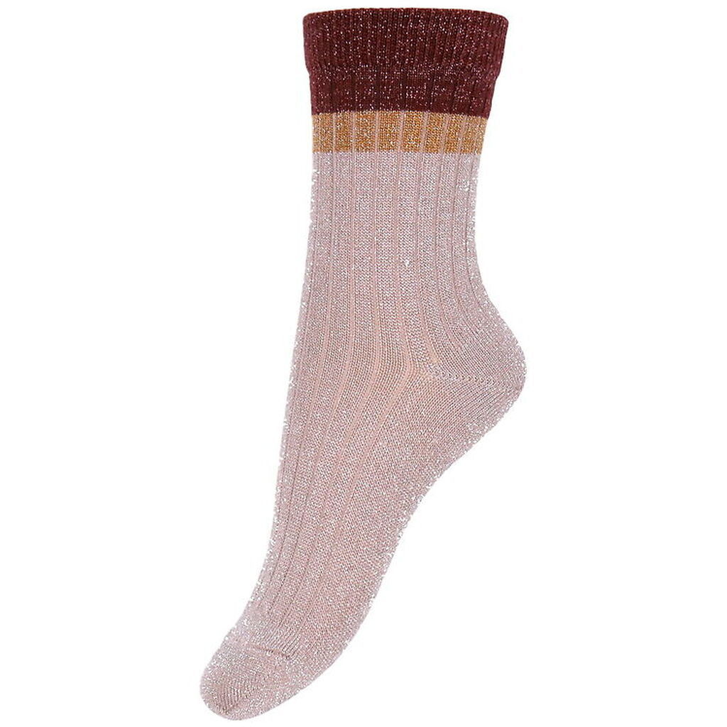 MP Strømper - Rib - Norma - Glitter - Rust
