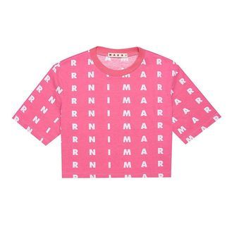Marni T-Shirt - Cropped - Pink m. Hvid