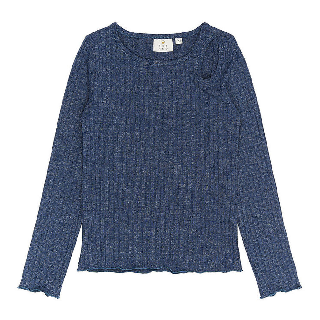 The New Bluse - TnRina - Rib - Glitter - Navy Blazer