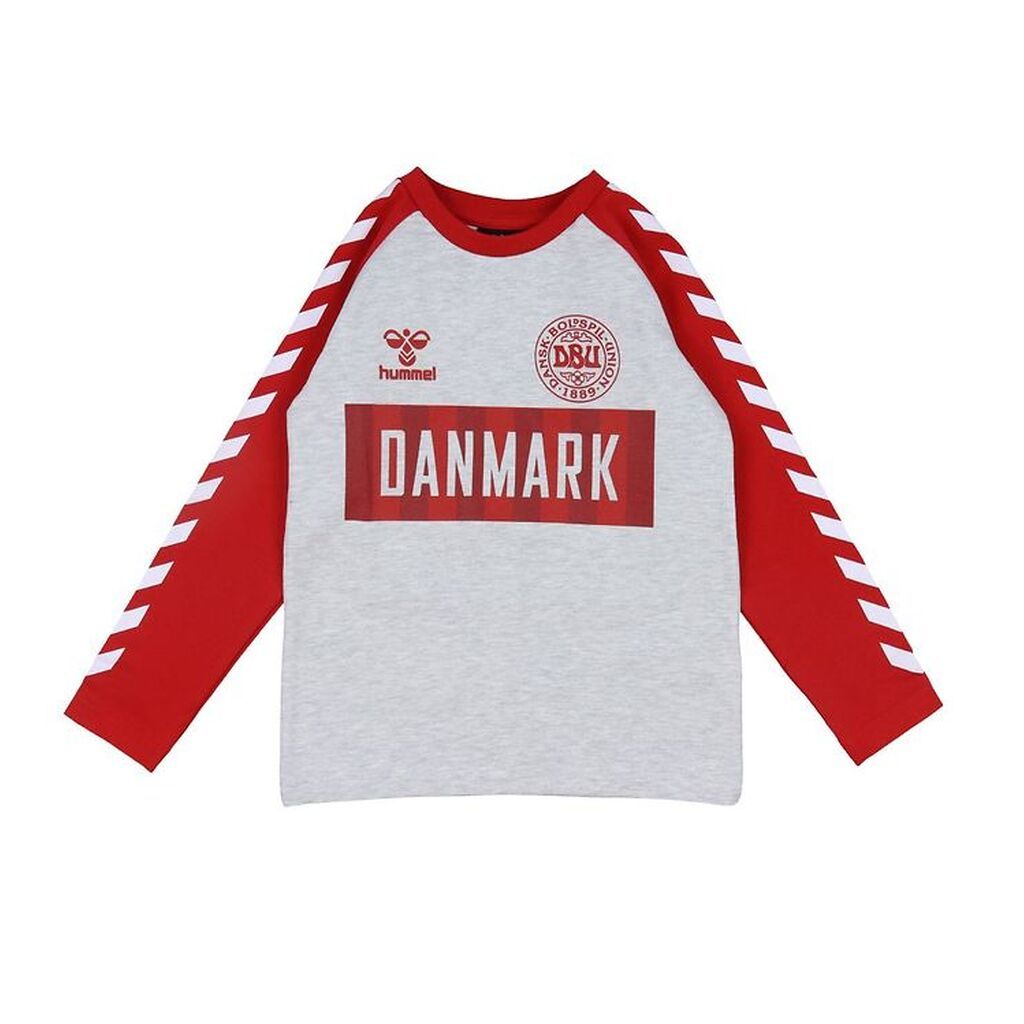 Hummel Bluse - DBU - hmlHooray - Gråmeleret/Rød