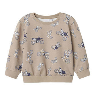 Name It Sweatshirt - NmmTrille - Pure Cashmere m. Motorcykel