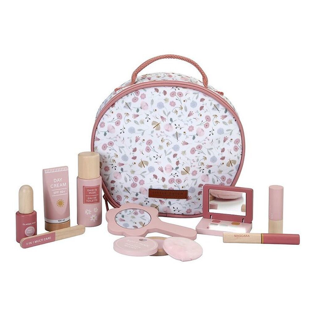Little Dutch Sminketaske - 11 dele - Træ - Rosa