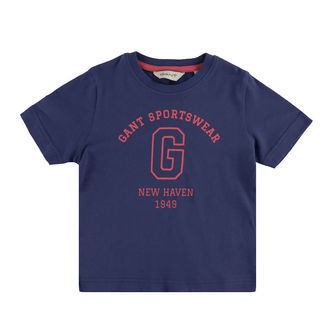 GANT T-shirt - Arch - Dusty Navy m. Print