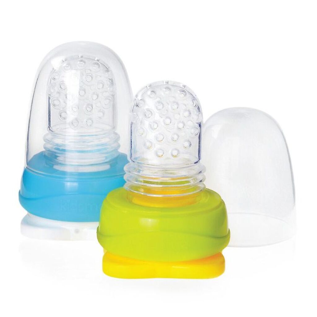 KidsMe Food Pouch Adaptor - 2-pak - Lime & Turkis