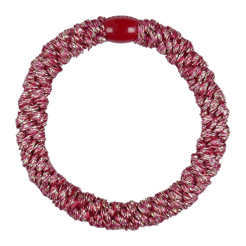 Kknekki Hårelastik - Mørk Rosa Glimmer