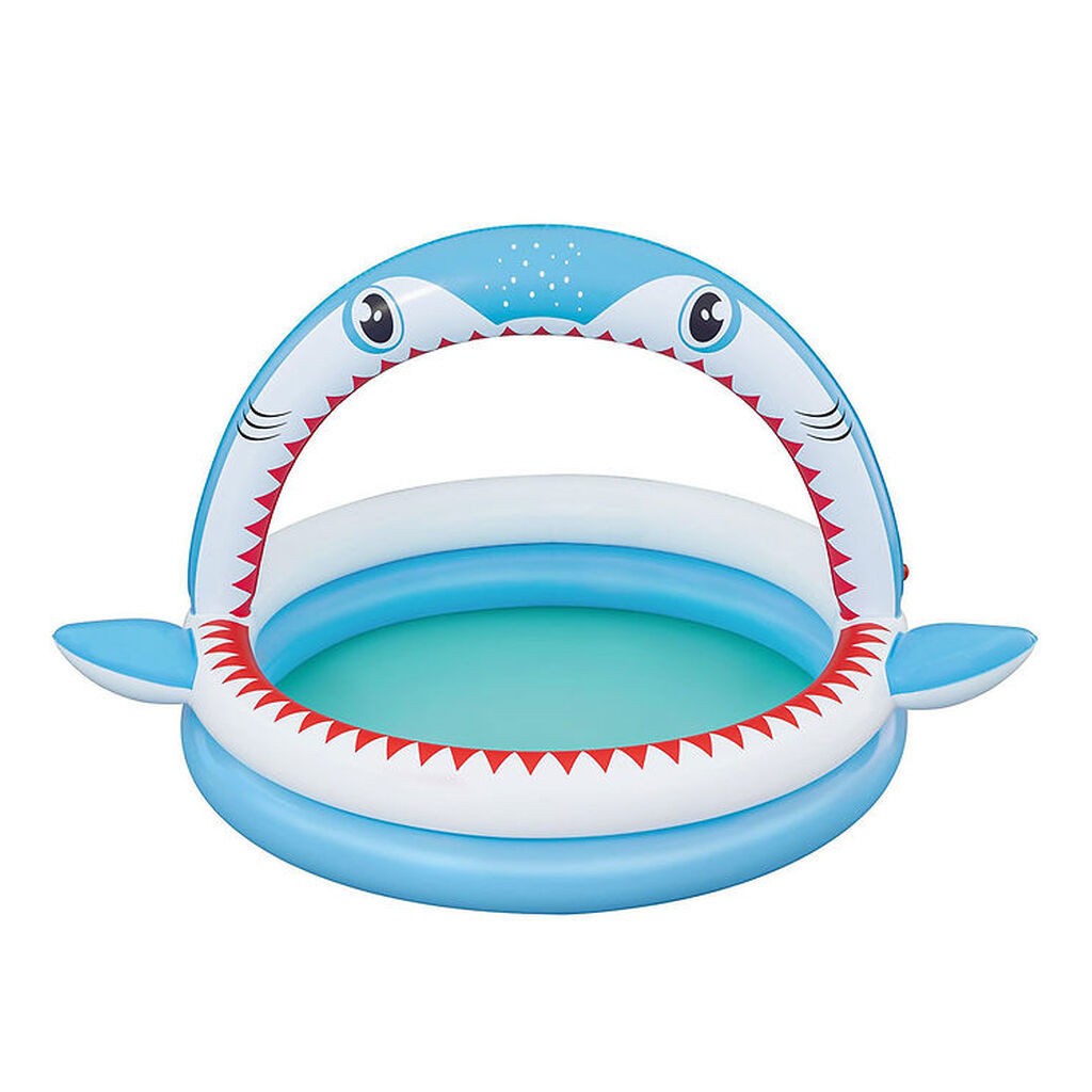 Bestway Badebassin m. Sprinkler - 163 x 127 cm - Sharktastic
