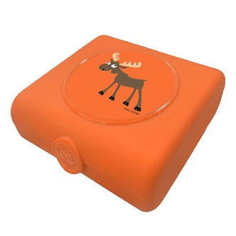 Carl Oscar Sandwichboks - 14,5 cm - Orange m. Elg
