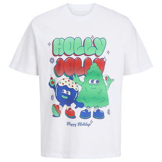 Jack & Jones T-shirt - JorHoliday Cartoon - Bright White/Holly