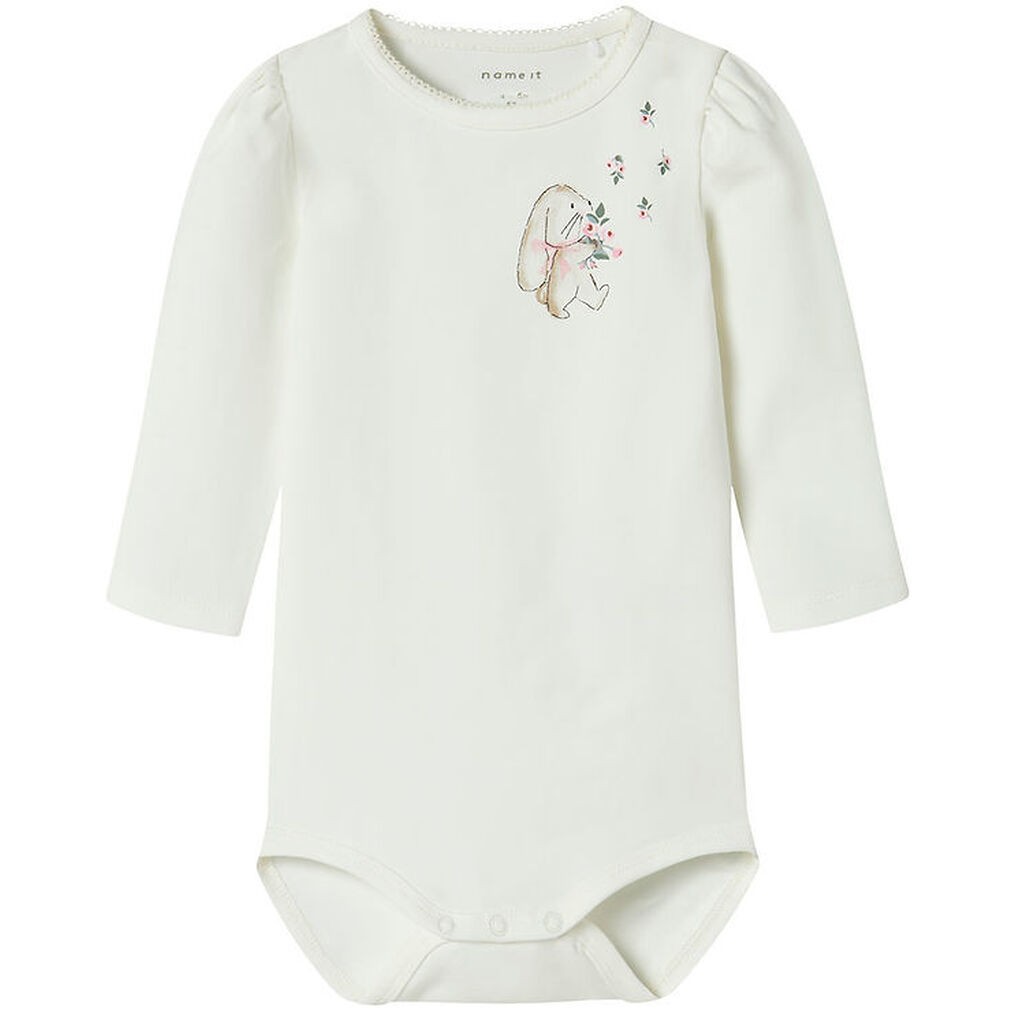 Name It Body l/æ - NbfHannah - Cloud Dancer m. Print