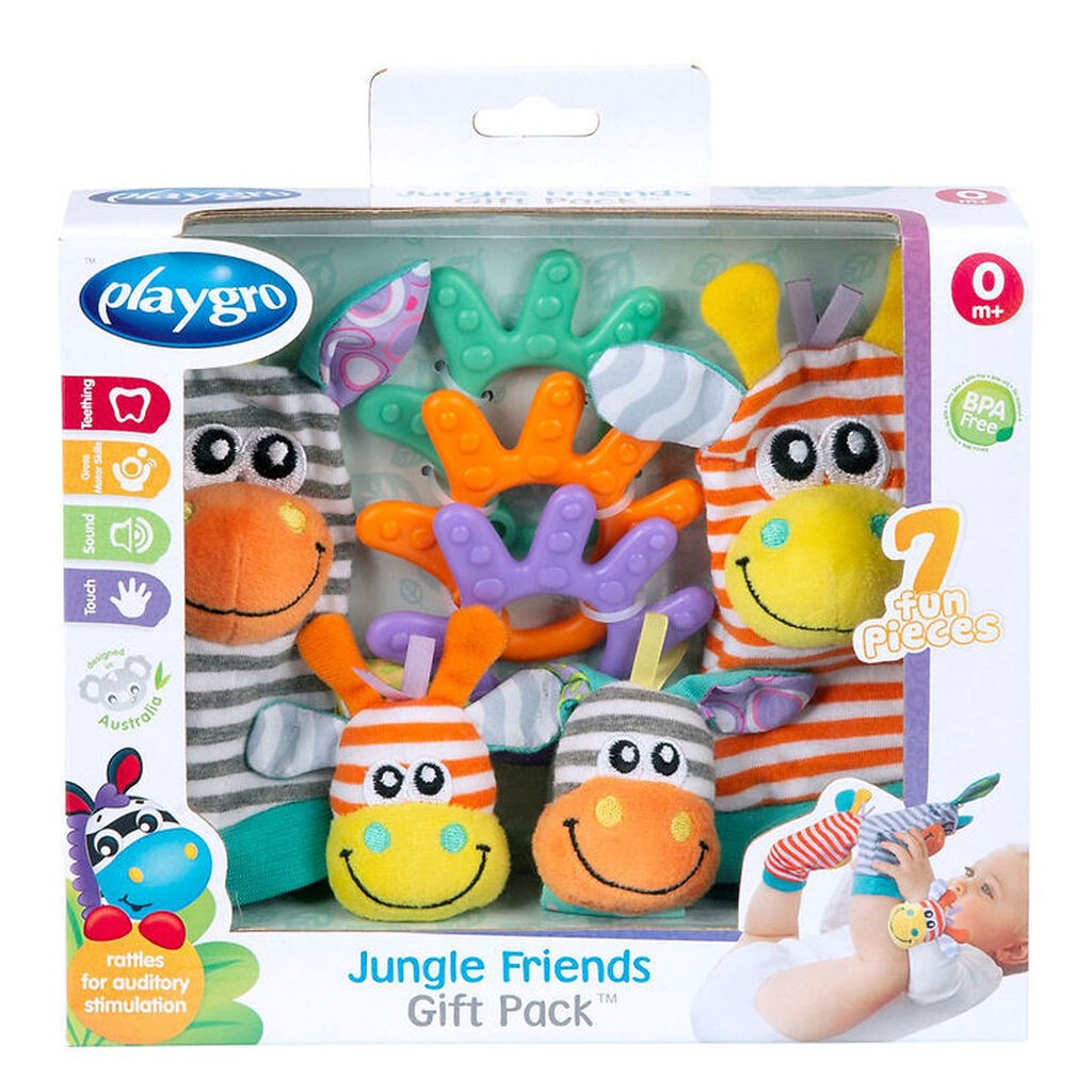 Playgro Gavesæt - Jungle Friends - 7 Dele