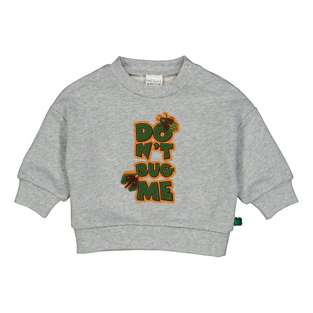 Freds World Sweatshirt - Dont Bug Me - Gråmeleret