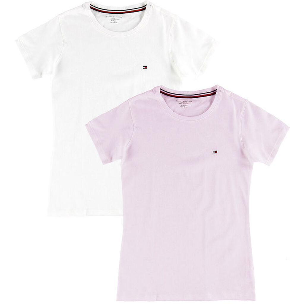 Tommy Hilfiger T-shirt - 2-pak - White/Light Pink