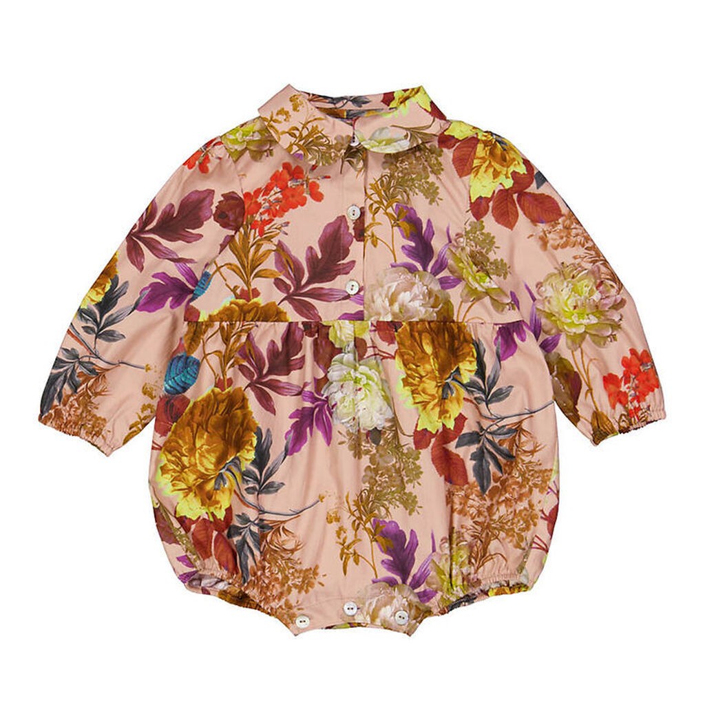 Christina Rohde Body l/æ - Støvet Rosa m. Blomster