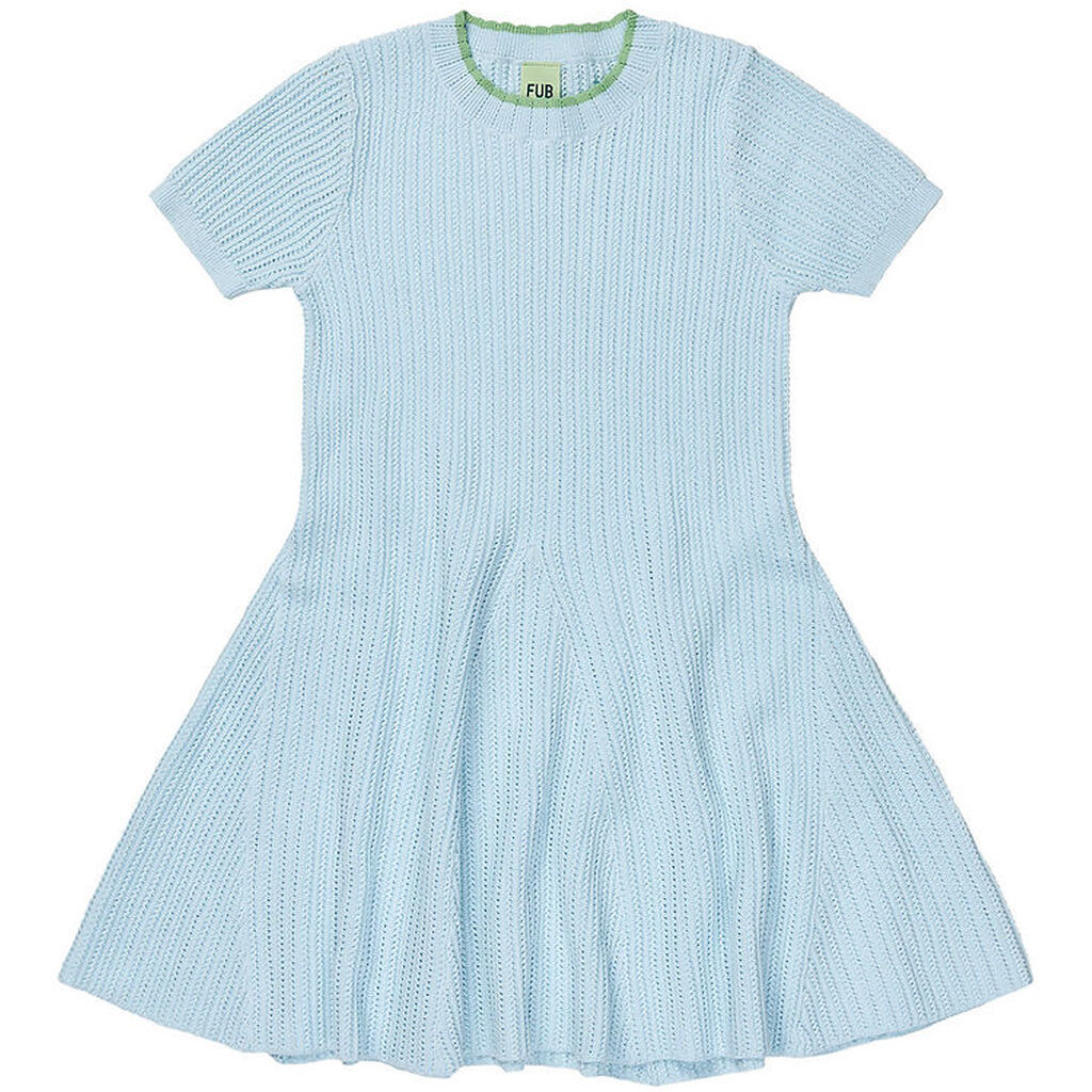 FUB Kjole - Strik - Pointelle - Light Blue