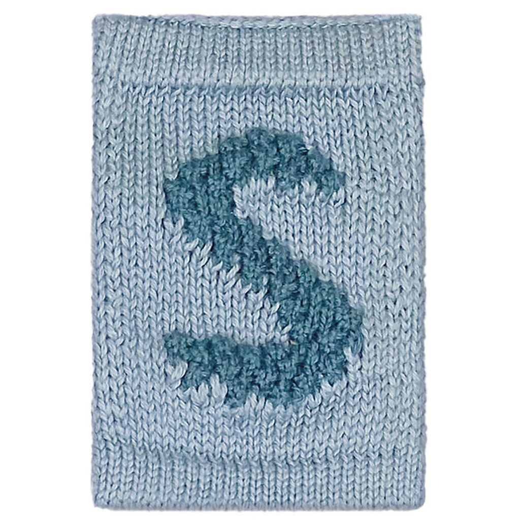 Smallstuff Strikket Bogstav - S - Blå Alfabet