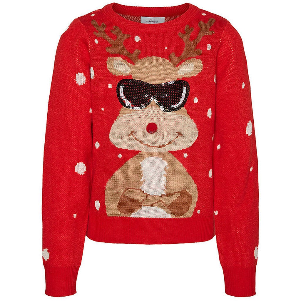 Vero Moda Girl Bluse - Strik - VmnEwtinsel - Chinese Red