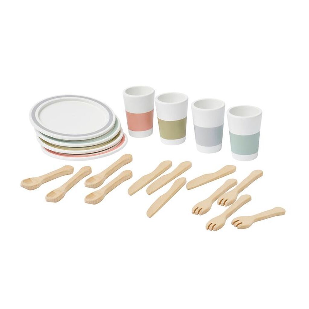 Kids Concept Spisestel - Bistro - Træ/Hvid